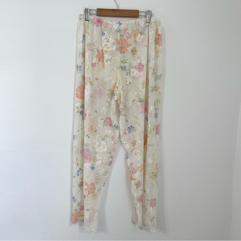 Victoria's Secret Vintage Sheer Mesh Floral Lace Swim Coverup Pant Size S - Picture 2 of 7